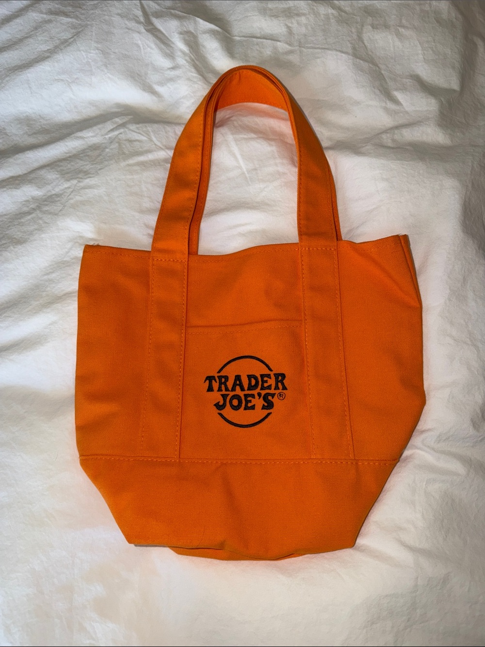 Trader Joe's Orange Canvas Tote Bag